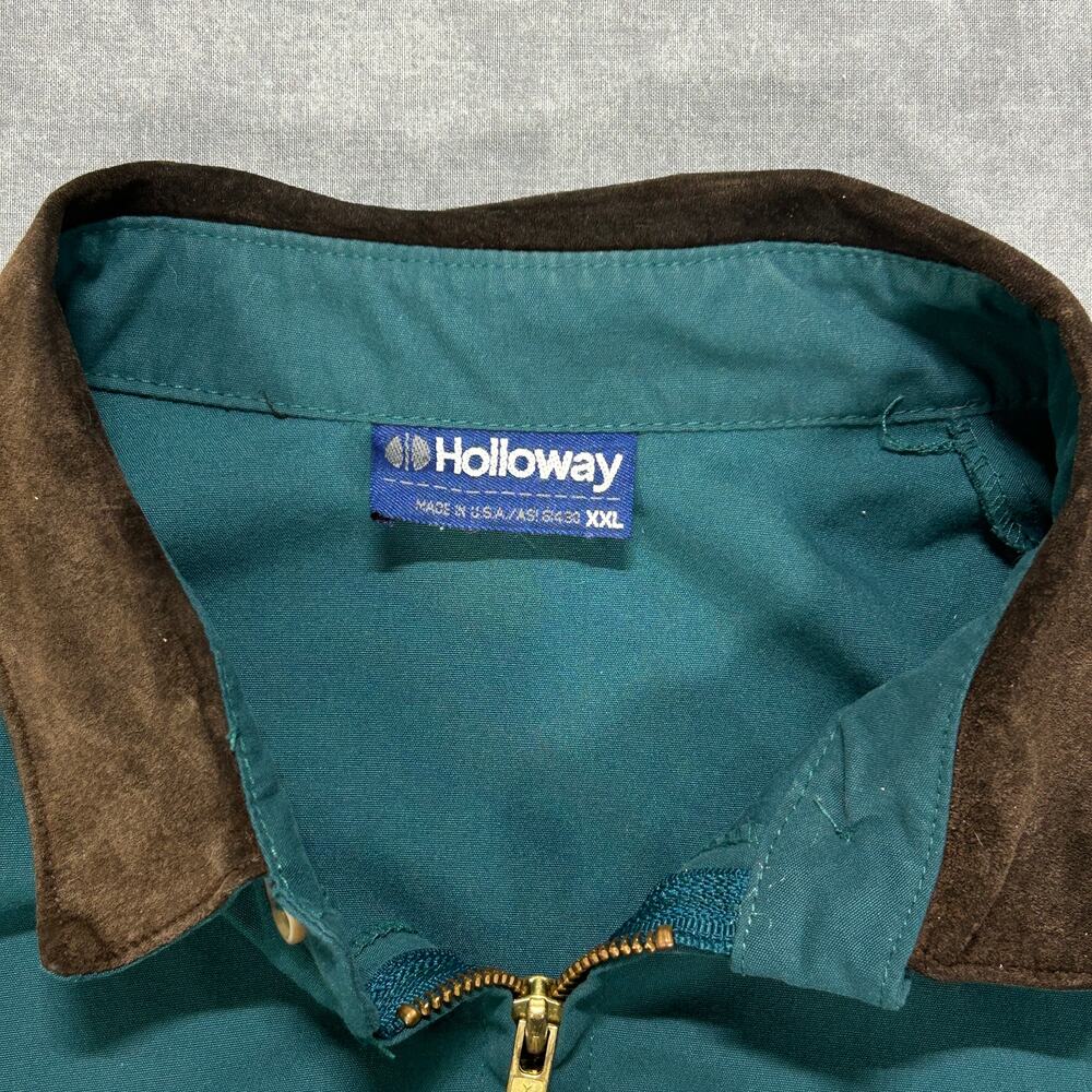 Vintage 90s Holloway Simplot Soilbuilders Jacket Mens XXL Suede leather Collar - Picture 5 of 11